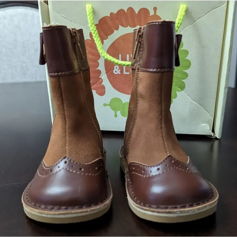 NWT Livie & Luca Whitney Leather Bow Boot Size Toddler 4